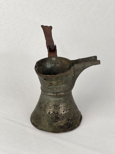 Antika Bakır Cezve Ölçü 14X9 Cm H 8 Cm