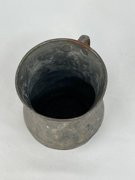 Antika Bakır Maşrapa Ölçü 9X12 Cm H 14 Cm