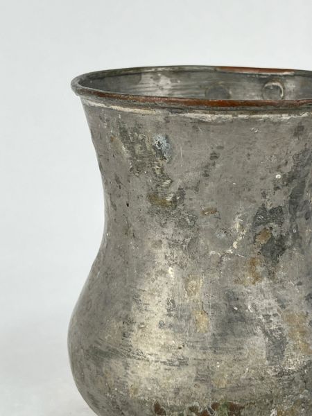 Antika Bakır Maşrapa Ölçü 9X12 Cm H 14 Cm