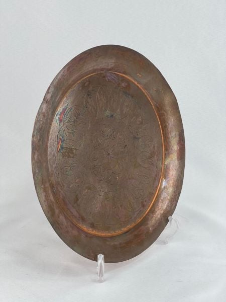 Antika Bakır Tepsi Ölçü Çap 27,5 Cm H 1,5 Cm
