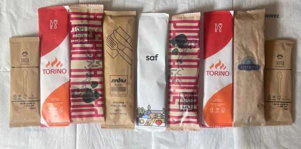 Kağıt Ambalaj Kaşık Çatal Set Dolumu