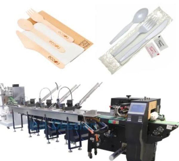Kağıt Ambalaj Kaşık Çatal Set Dolumu
