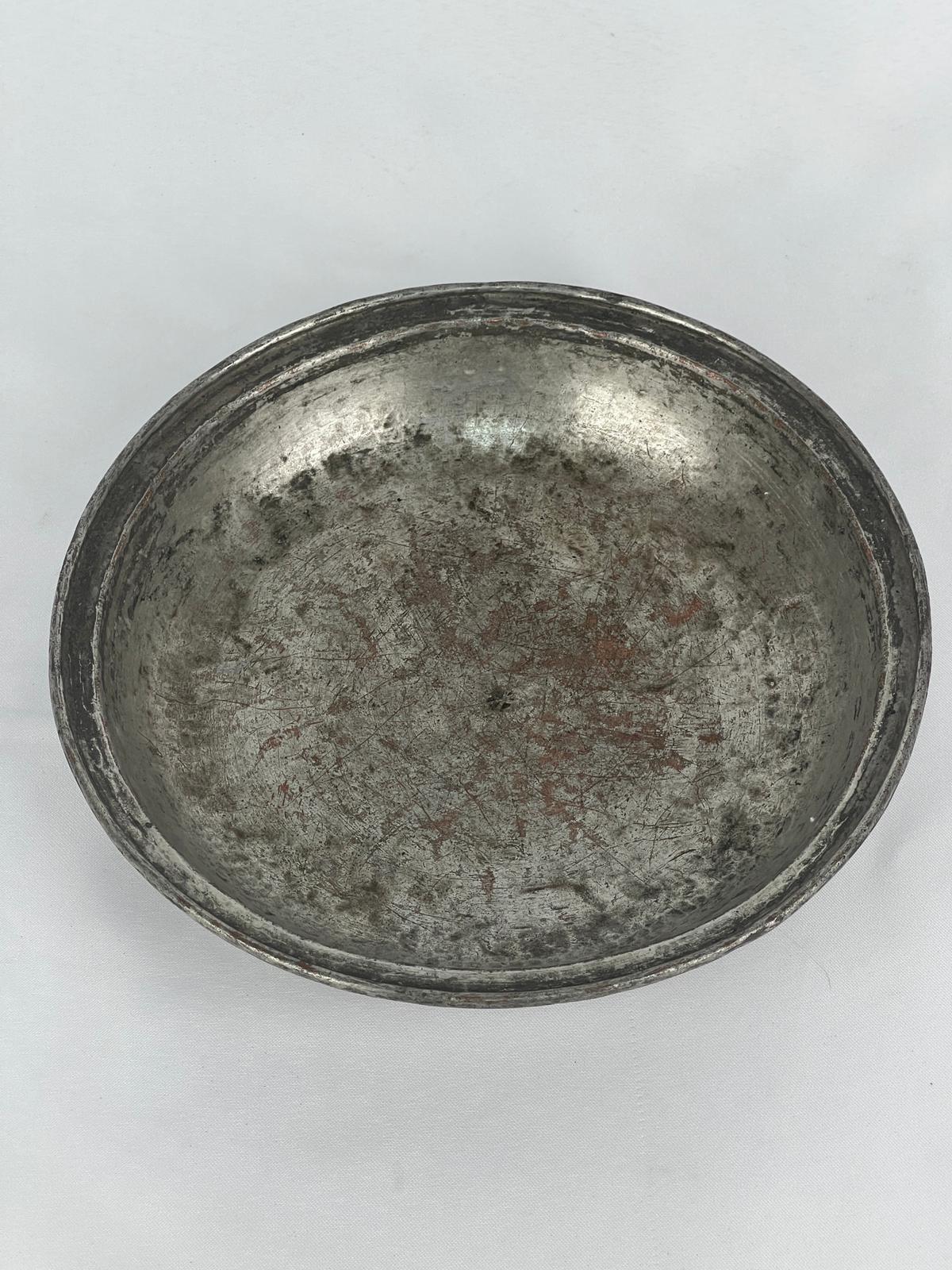 Antika Bakır Dekoratif Tabak Ölçü Çap 22 Cm H 4 Cm