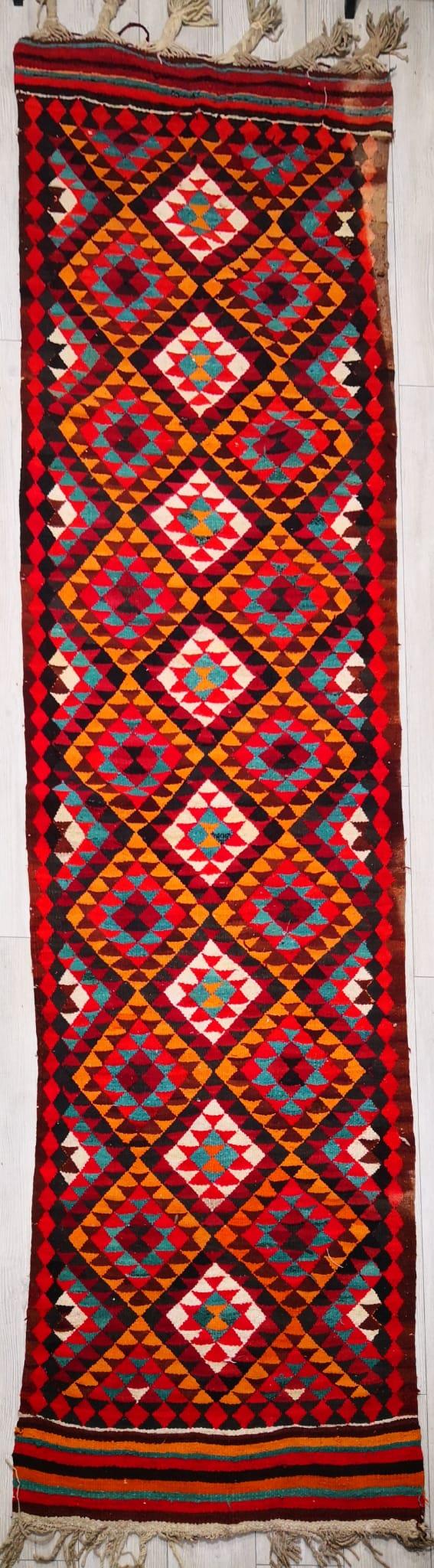 El Dokumasi Herki Yolluk Kilim Aoa Ölçü 295X87Cm