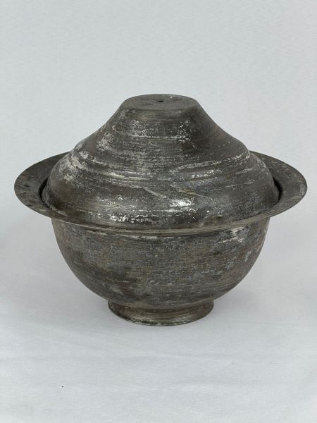 Antika Bakır Şekerlik Ölçü Çap 22 Cm H 16,5 Cm