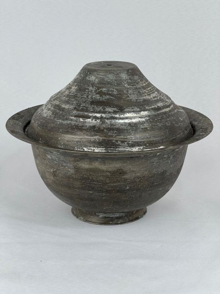 Antika Bakır Şekerlik Ölçü Çap 22 Cm H 16,5 Cm