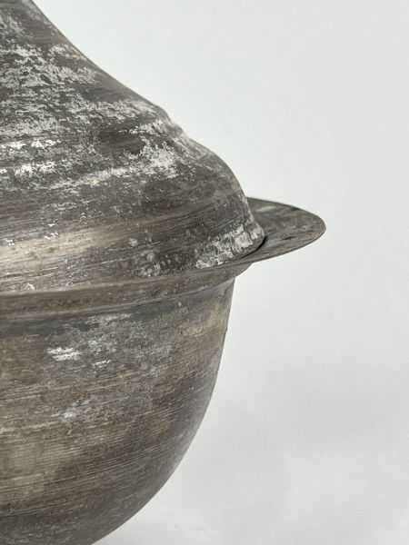 Antika Bakır Şekerlik Ölçü Çap 22 Cm H 16,5 Cm