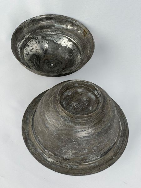 Antika Bakır Şekerlik Ölçü Çap 22 Cm H 16,5 Cm