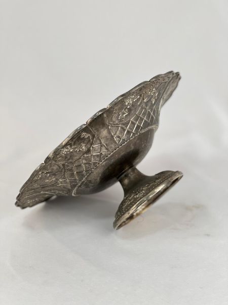 Antika Bakır Şekerlik Ölçü Çap 24 Cm H 9 Cm