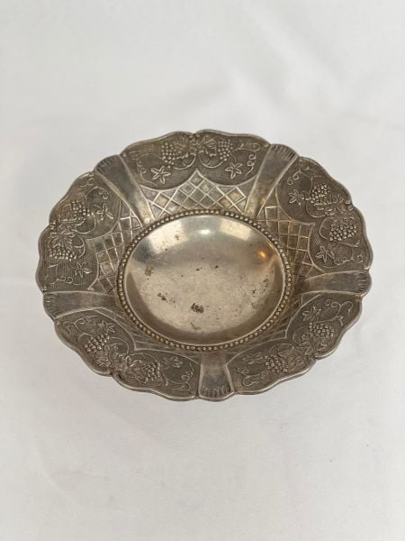 Antika Bakır Şekerlik Ölçü Çap 24 Cm H 9 Cm