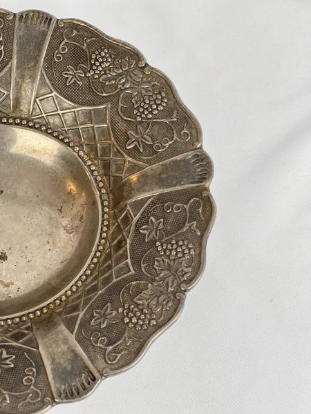 Antika Bakır Şekerlik Ölçü Çap 24 Cm H 9 Cm