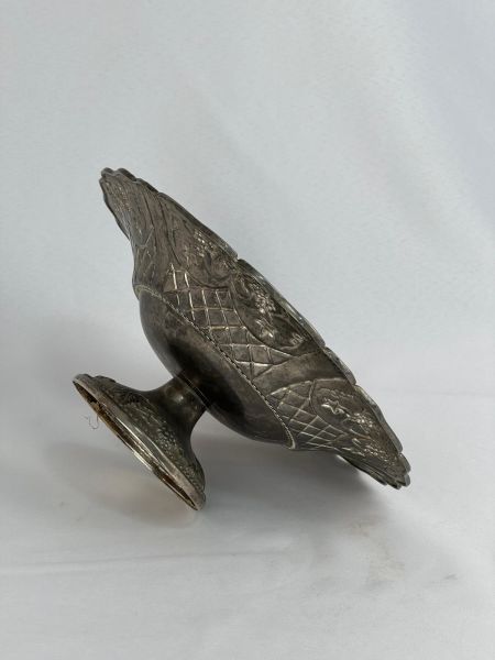 Antika Bakır Şekerlik Ölçü Çap 24 Cm H 9 Cm