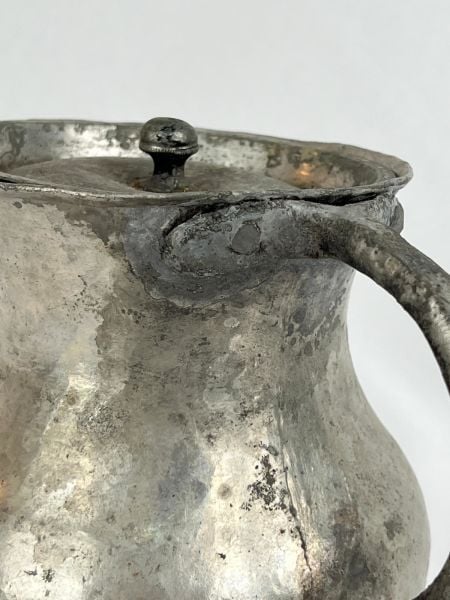Antika Bakır Sürahi Ölçü Çap 13 Cm H 17 Cm