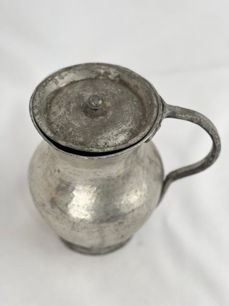 Antika Bakır Sürahi Ölçü Çap 13 Cm H 17 Cm