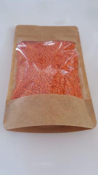 11X18,5 Cm Kraft Geniş Pencereli * 10 Adet * Kilitli Doypack Torba 100 Gr /44/