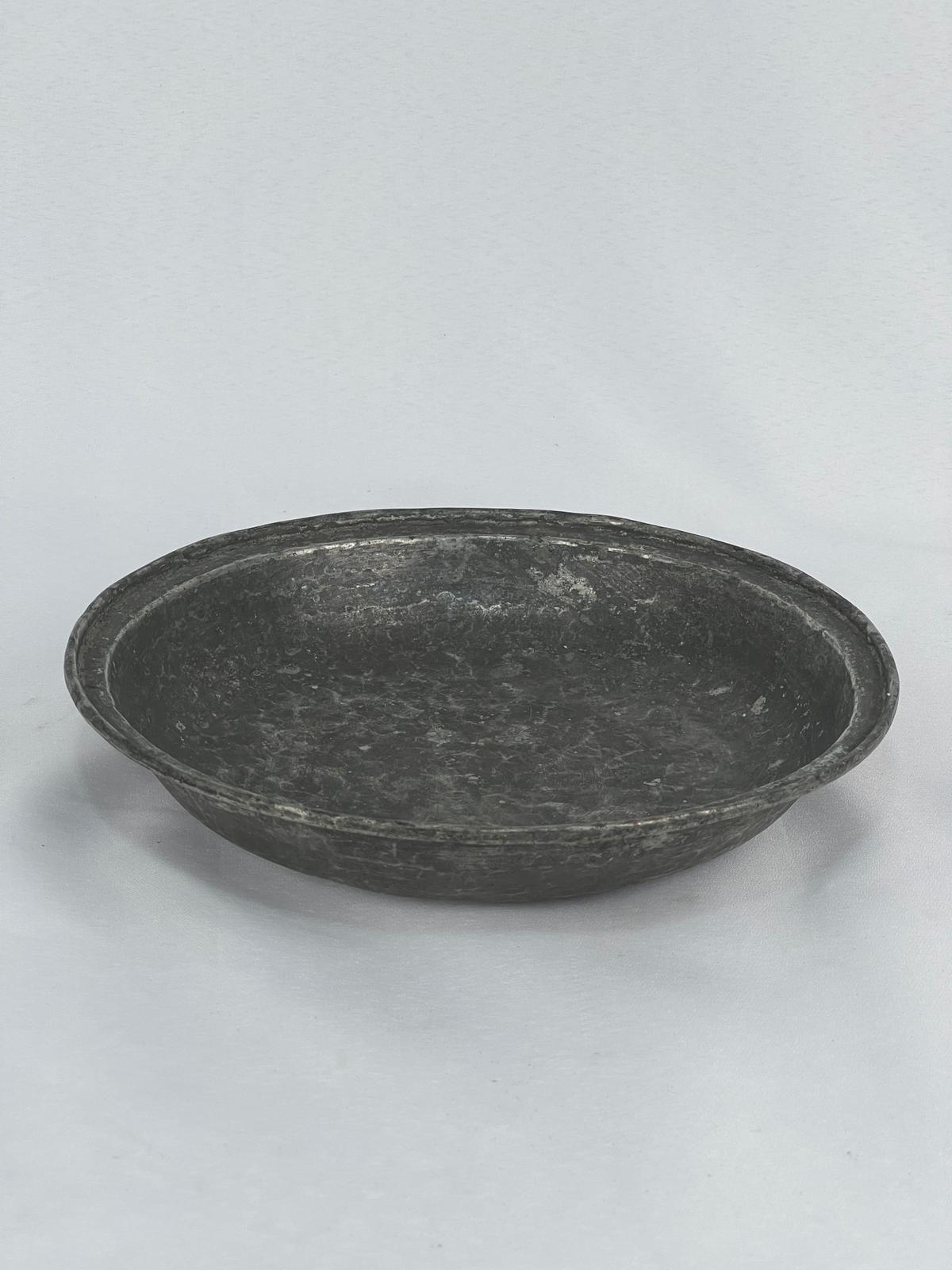 Antika Bakır Dekoratif Tabak Ölçü Çap 22 Cm H 4 Cm