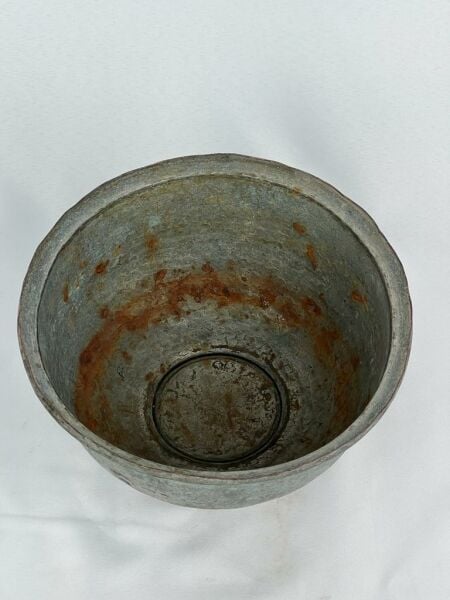 Antika Bakır Şekerlik Ölçü Çap 21,5 Cm H 27 Cm