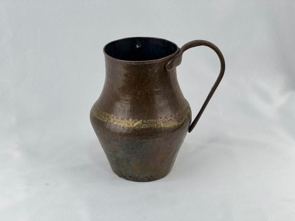Antika Bakır Sürahi Ölçü 21X16 Cm H 21 Cm