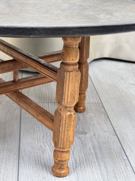 Antika Bakır Sini Ölçü Çap 59 Cm H 3 Cm