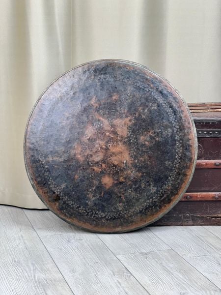 Antika Bakır Sini Ölçü Çap 62 Cm H 2,5 Cm