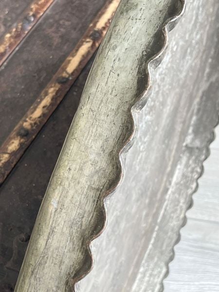 Antika Bakır Sini Ölçü Çap 75 Cm H 6,5 Cm