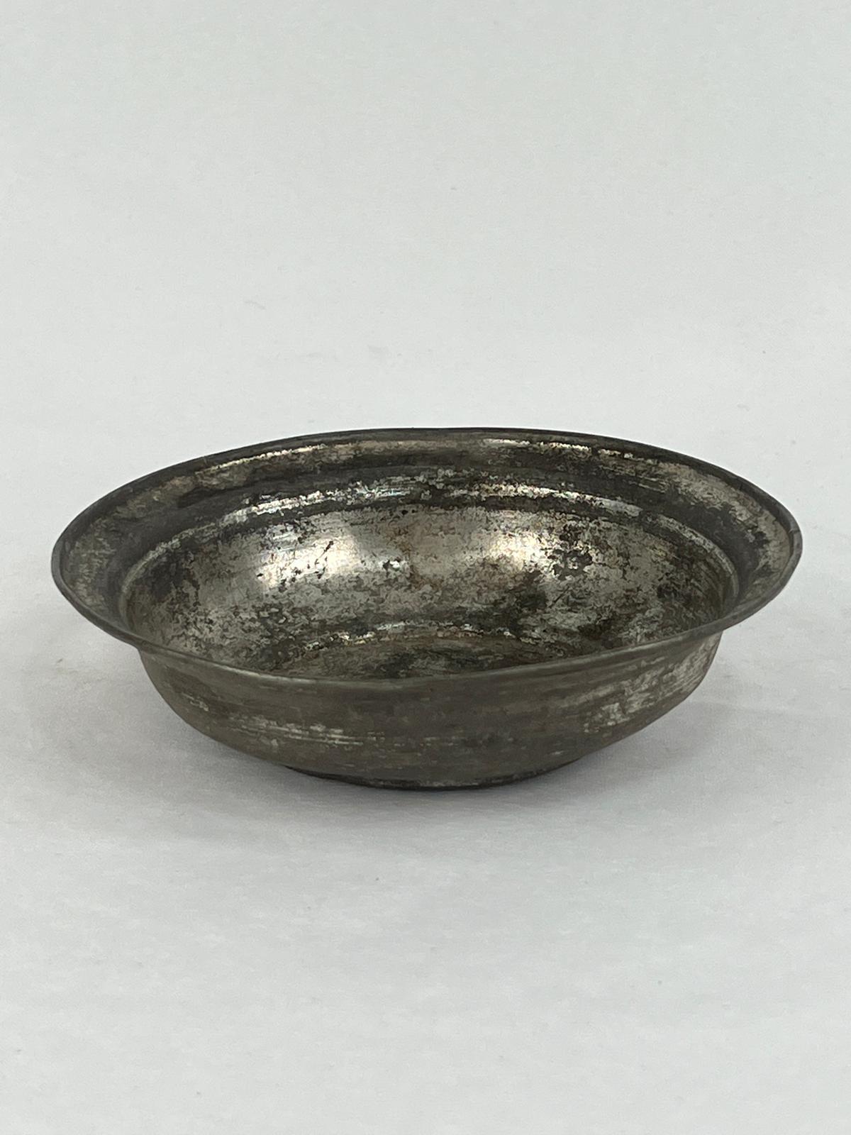 Antika Bakır Sahan Ölçü Çap 15,5 Cm H 4 Cm