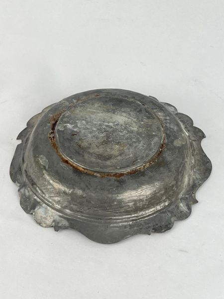 Antika Bakır Sahan Ölçü Çap 19 Cm H 4 Cm