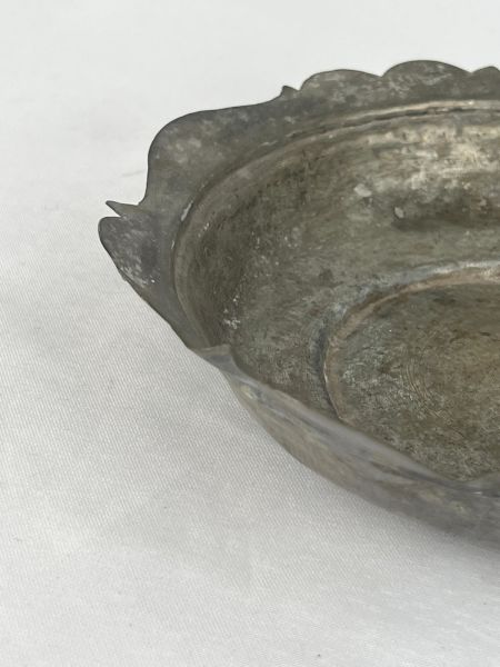 Antika Bakır Sahan Ölçü Çap 19 Cm H 4 Cm