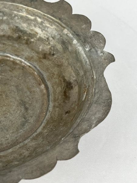 Antika Bakır Sahan Ölçü Çap 19 Cm H 4 Cm