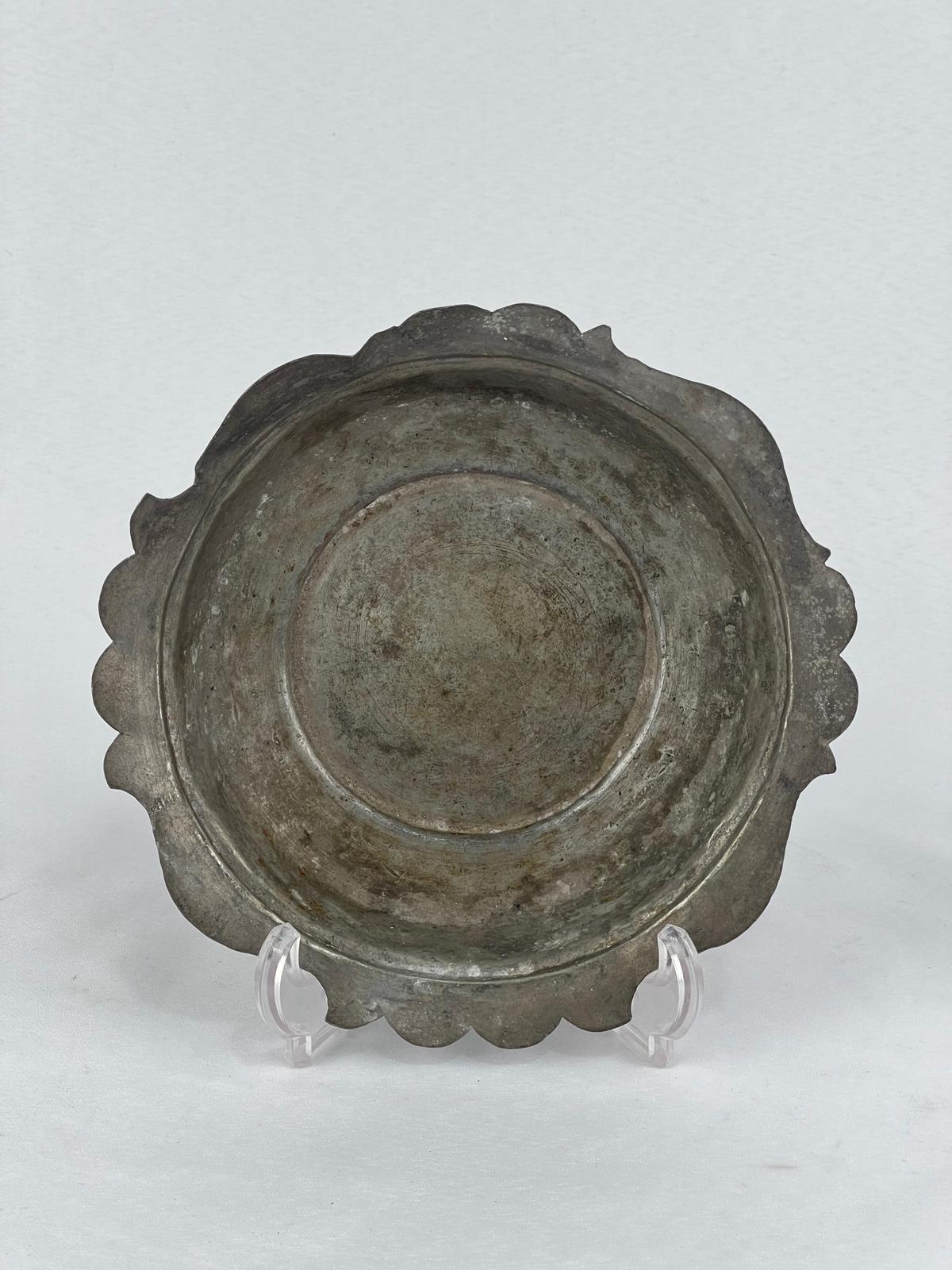 Antika Bakır Sahan Ölçü Çap 19 Cm H 4 Cm