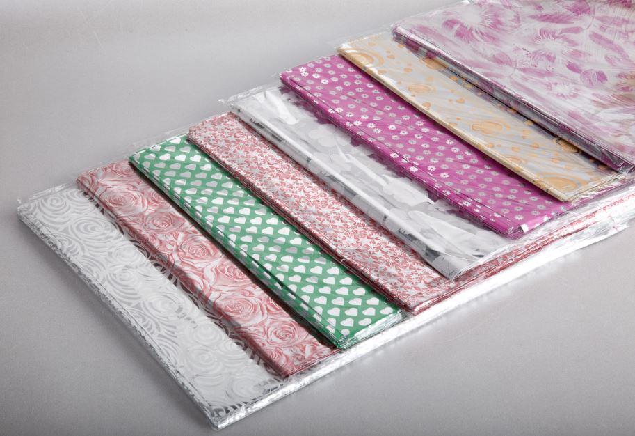 Hediye Ambalajı Bantlı Jelatin Paketleme Torbası 20 X 35 Cm Metalize Karışık Renkli 100 Lü 50 Paket Toplam 5.000 Adet