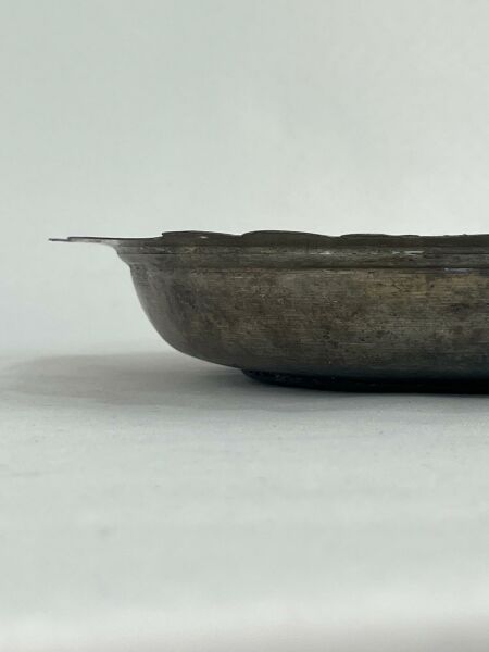Antika Bakır Sahan Ölçü Çap 22 Cm H 4 Cm