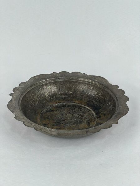 Antika Bakır Sahan Ölçü Çap 22 Cm H 4 Cm