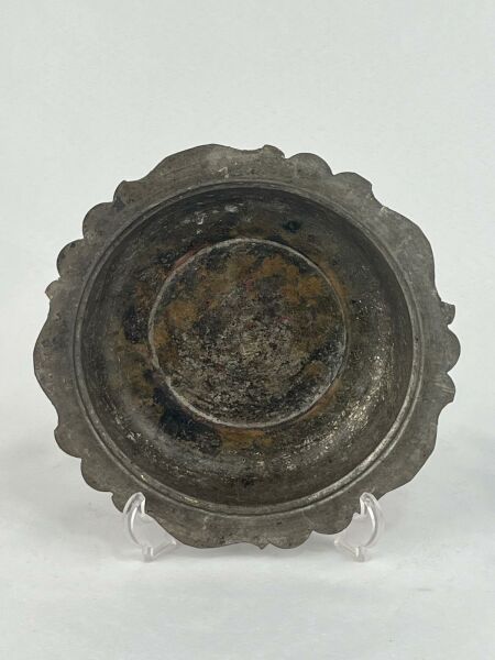 Antika Bakır Sahan Ölçü Çap 22 Cm H 4 Cm
