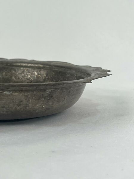 Antika Bakır Sahan Ölçü Çap 22 Cm H 4 Cm
