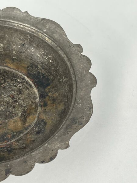 Antika Bakır Sahan Ölçü Çap 22 Cm H 4 Cm