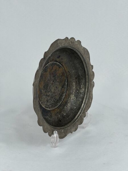 Antika Bakır Sahan Ölçü Çap 22 Cm H 4 Cm