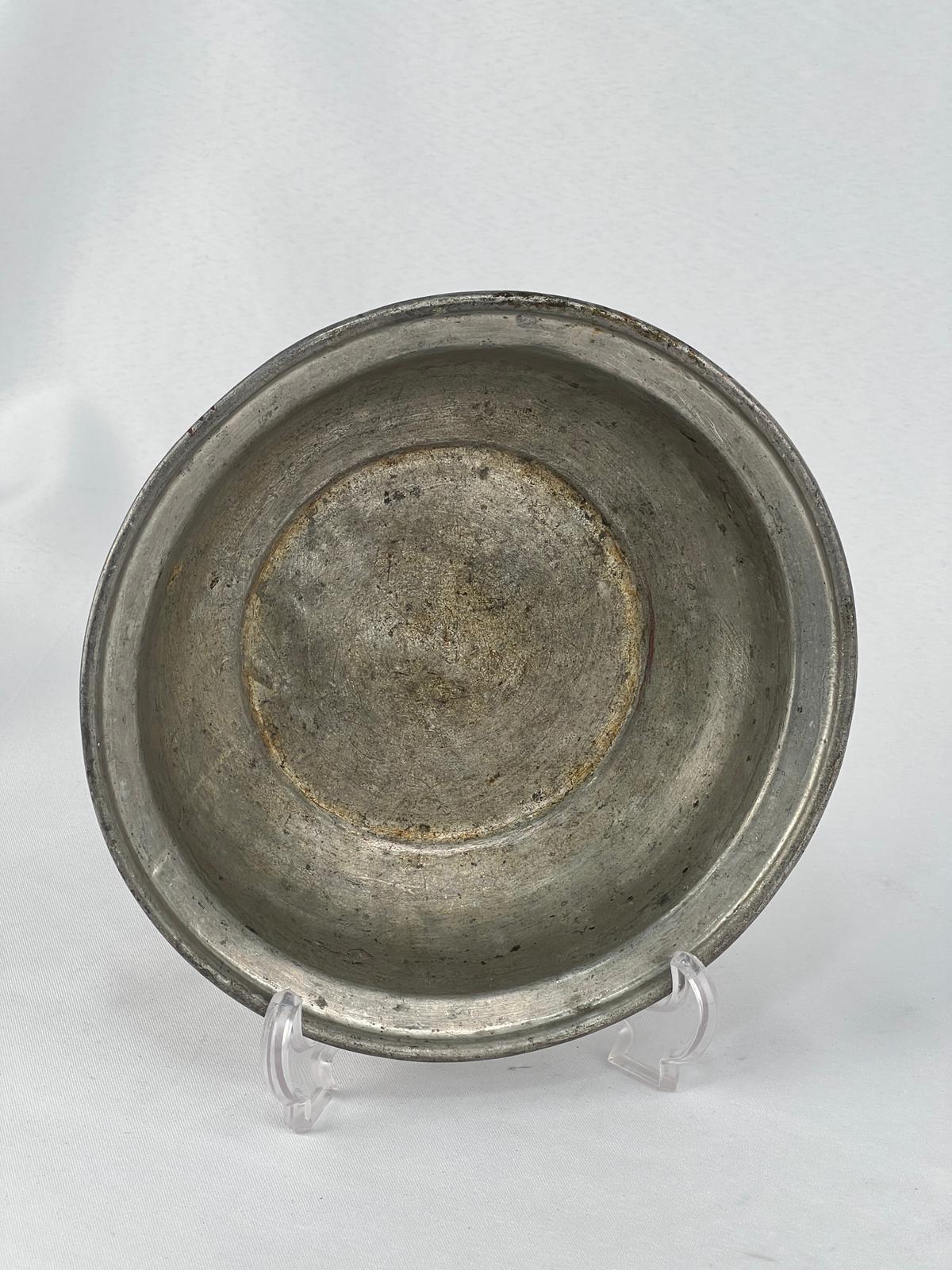 Antika Bakır Sahan Ölçü Çap 20 Cm H 4,5 Cm