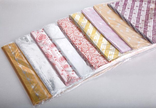 Hediye Ambalajı Bantlı Jelatin Paketleme Torbası 15 X 25 Cm Metalize Karışık Renkli  100 Lü 100 Paket Toplam 10.000 Adet