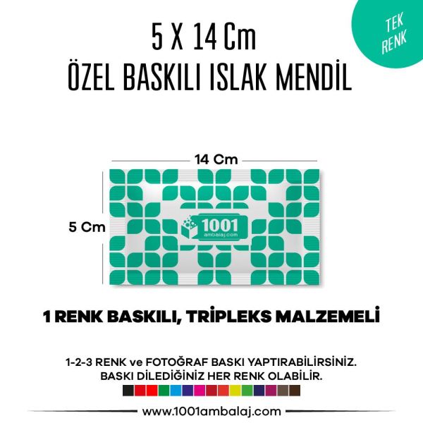 5X14 Cm 1-2-3 Renk Ve Fotoğraf Baskılı İslak Mendil Beyaz (Tripleks Malzeme)