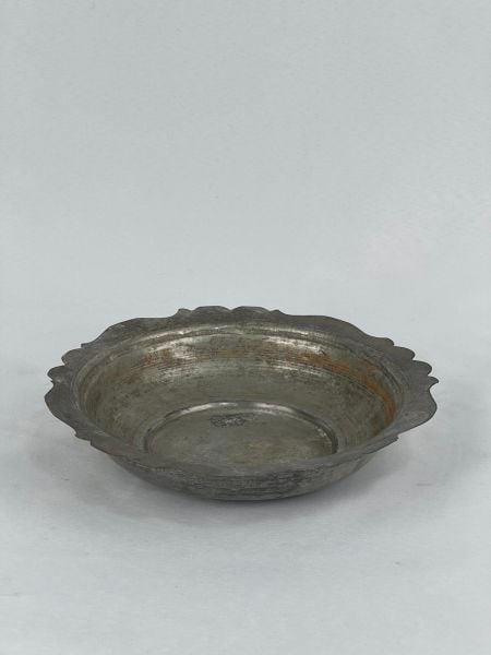 Antika Bakır Sahan Ölçü Çap 22 Cm H 4 Cm