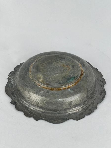 Antika Bakır Sahan Ölçü Çap 22 Cm H 4 Cm
