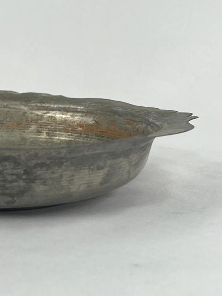 Antika Bakır Sahan Ölçü Çap 22 Cm H 4 Cm