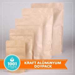 25X34 Cm Kraft 100 Adet Kilitli Doypack Torba 1500 Gr /36/