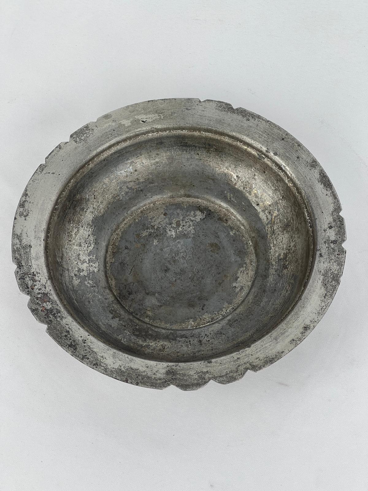 Antika Bakır Sahan Ölçü Çap 23 Cm H 4 Cm