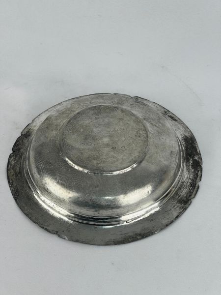 Antika Bakır Sahan Ölçü Çap 22 Cm H 4 Cm