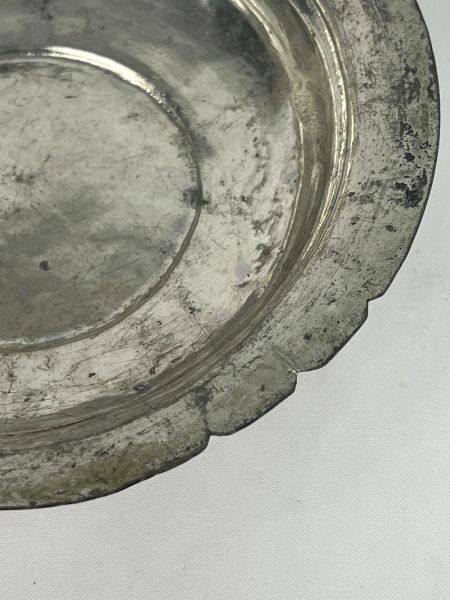 Antika Bakır Sahan Ölçü Çap 22 Cm H 4 Cm