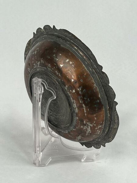 Antika Bakır Sahan Ölçü Çap 21,5 Cm H 4 Cm