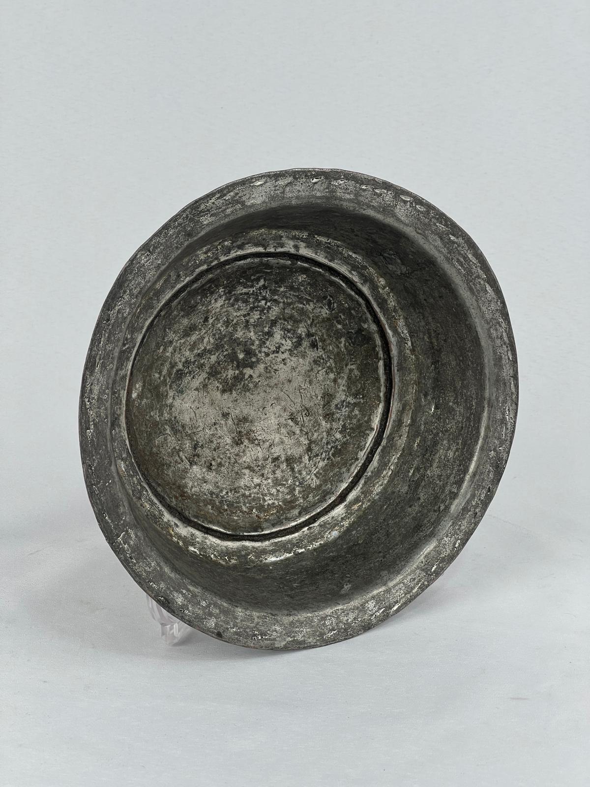 Antika Bakır Sahan Ölçü Çap 21 Cm H 6 Cm