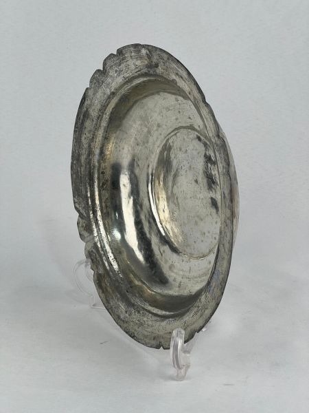 Antika Bakır Sahan Ölçü Çap 22 Cm H 4 Cm